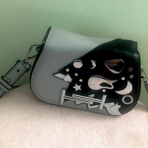 Cute gray and black purse